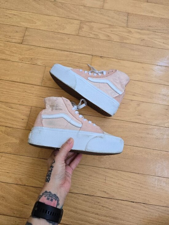 Vans Shoes - Vans | SK8-Hi Tapered Stackform peach colorblock sneakers | WMS 6